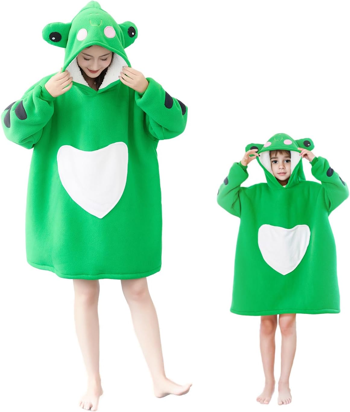 Manta con capucha unisex de animales, manta cómoda y cálida con bolsillo, para niños