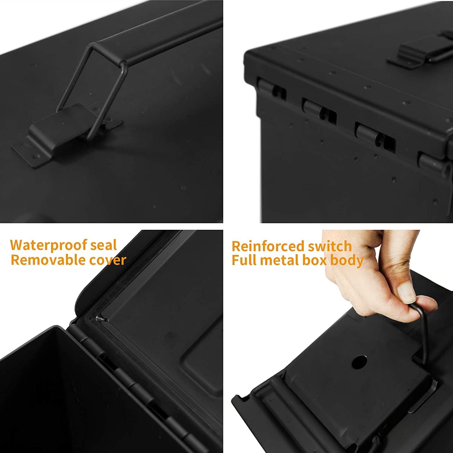 Caja de munición de metal 3050 Cal – Escopeta Rifle Gun Munición Táctica Militar Ejército Soporte de acero sólido