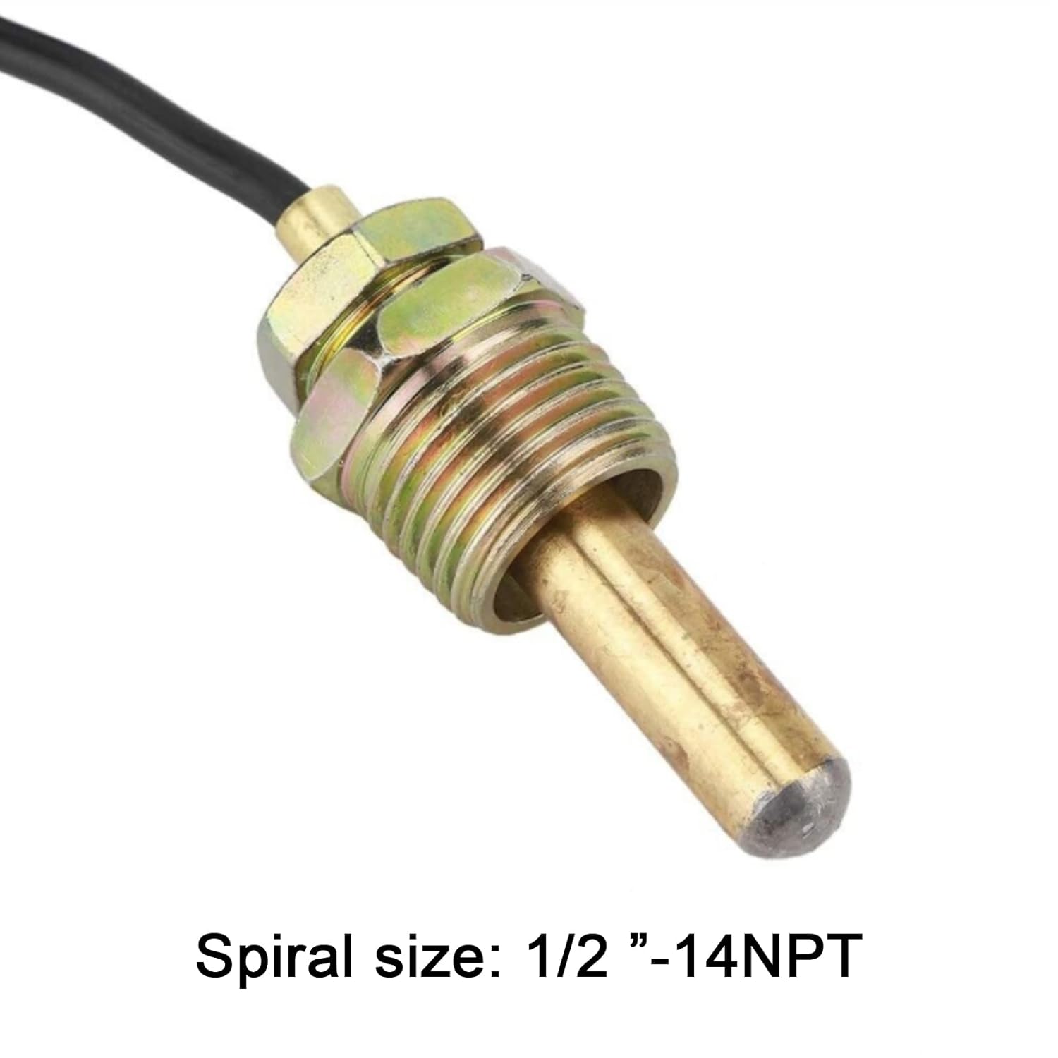 Medidor de temperatura del agua de 2.047 in y 12 V, medidor de temperatura de agua mecánico para automóvil de 100  220  F con luz amarilla, medidor