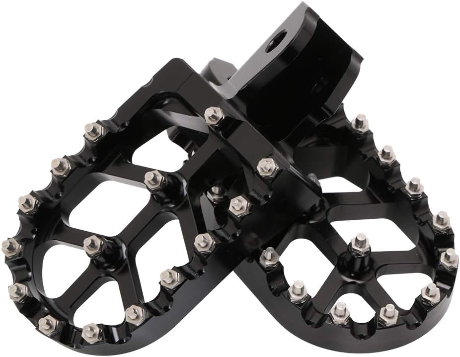 JFG RACING Surron Estriberas con resortes, CNC 7075 Sur Ron reposapiés para bicicleta eléctrica SurronSur Ron XSur Ron SX160X260, color negro