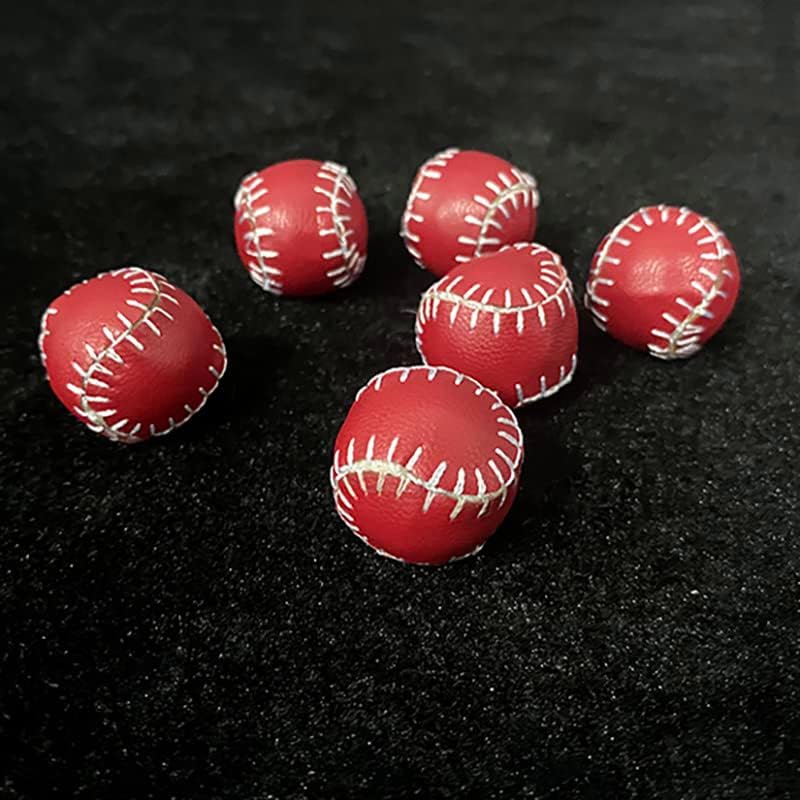 SUMAG 5 bolas de cuero (rojo, 0.9 in0.9 pulgadas) Trucos de magia Chop Cup Ball Accesorio para tazas y bolas, ilusiones mágicas, trucos de mentalismo