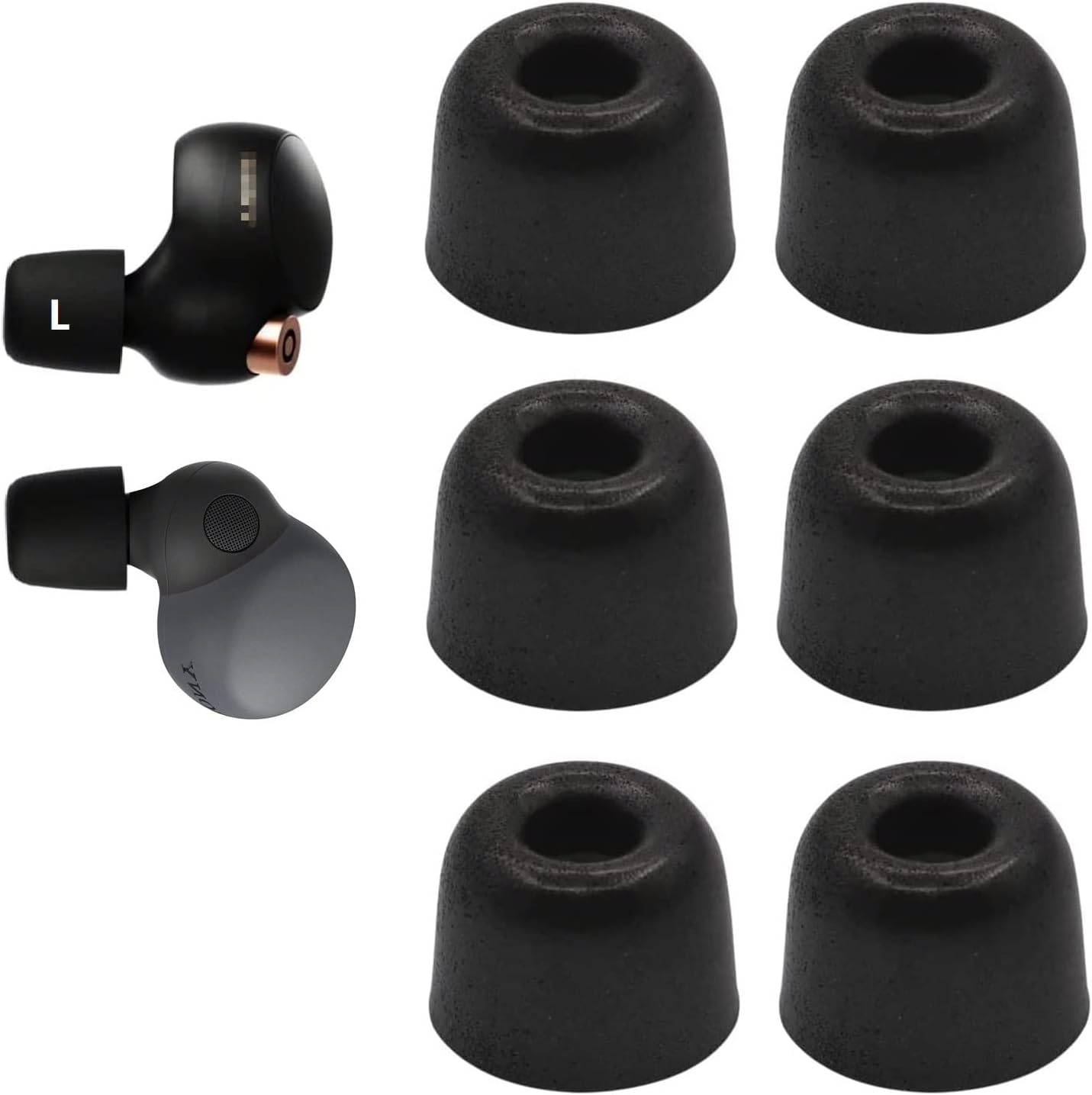 JNSA Reemplazo para Sony WF-1000XM4 1000XM5 C700n Linkbuds S – Almohadillas de espuma viscoelástica con cancelación de ruido, tapón para los oídos,