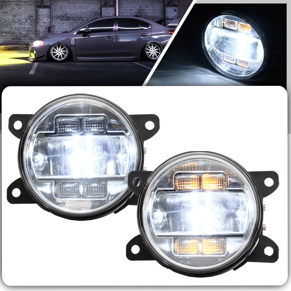 Conjunto de luces LED de conducción antiniebla para Subaru BRZ WRX STI Impreza Legacy Outback Forester Crosstrek Switchback – Kit de lámparas de