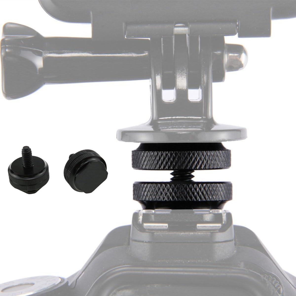 Haidong Adaptador de montaje de zapata caliente de 14 de pulgada, soporte de adaptador de montaje de zapata caliente, mini negro doble tornillo de