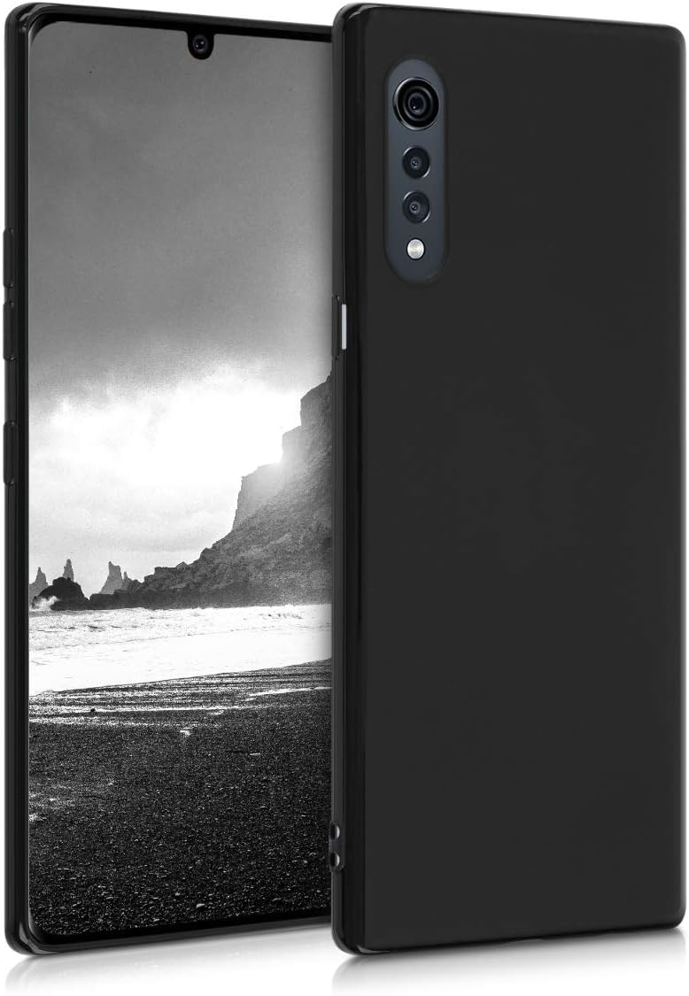 kwmobile Funda compatible con LG Velvet Case – Funda protectora de silicona TPU suave y delgada – Negro mate