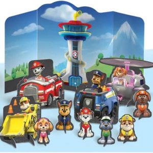 Paw Patrol Adventures – Decoración de mesa multicolor (14 a 8.8 pulgadas), paquete de 1 pieza central de fiesta única, diseño llamativo y divertido, Paw Patrol Adventures – Decoración de mesa multicolor (14 a 8.8 pulgadas), paquete de 1 pieza central de fiesta única, diseño llamativo y divertido,