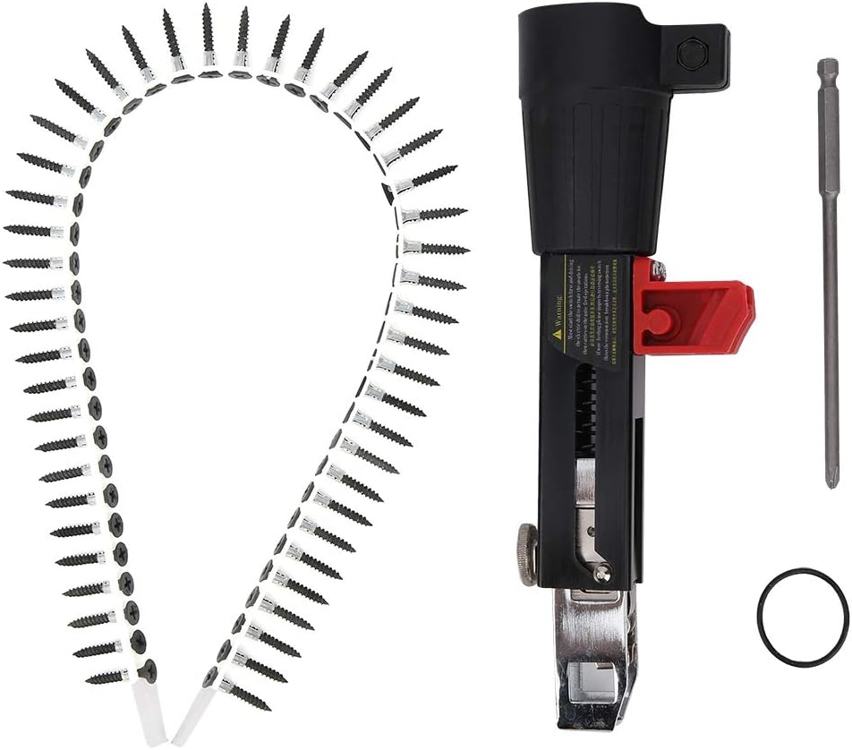 Pistola automática de clavos de cadena para carpintería, adaptador de cadena para taladro eléctrico, 1.791 in-5.709 in, rango de mandril automático,
