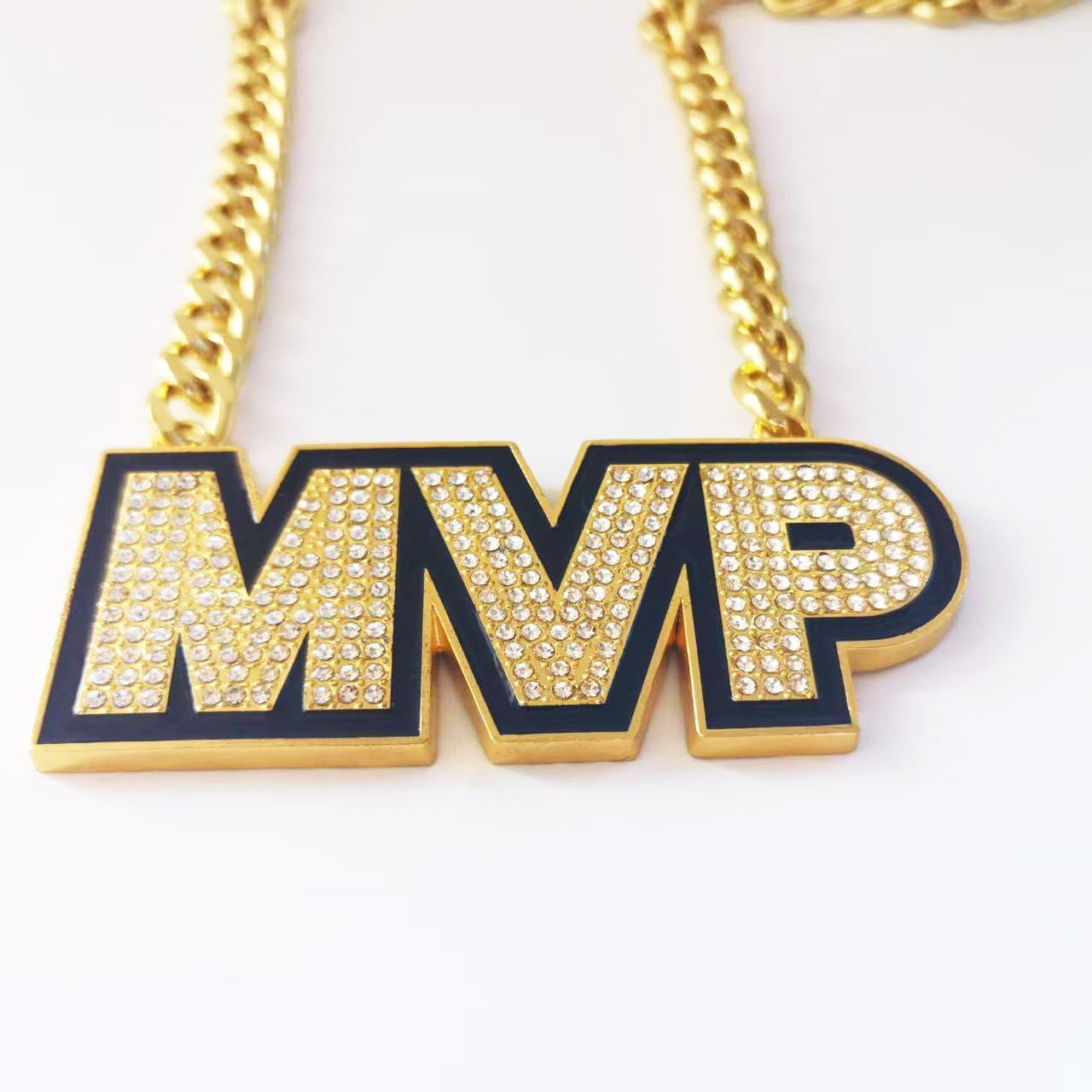 Medalla de cadena MVP Champion, ganador del premio del campeón de oro, collar de trofeo para niños y adultos, jugador, equipo, fútbol, fútbol,