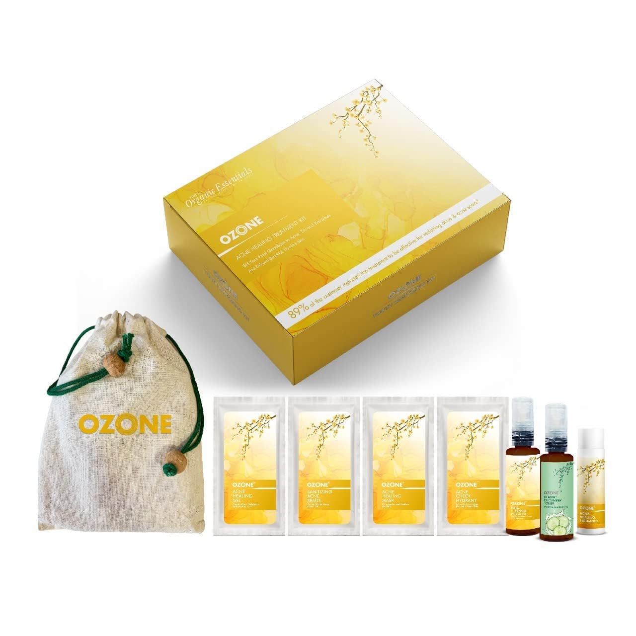 OTAA – Kit de tratamiento facial curativo para el acné, para piel grasa, acné, espinillas, brillo natural. Enriquecido con ingredientes 100%
