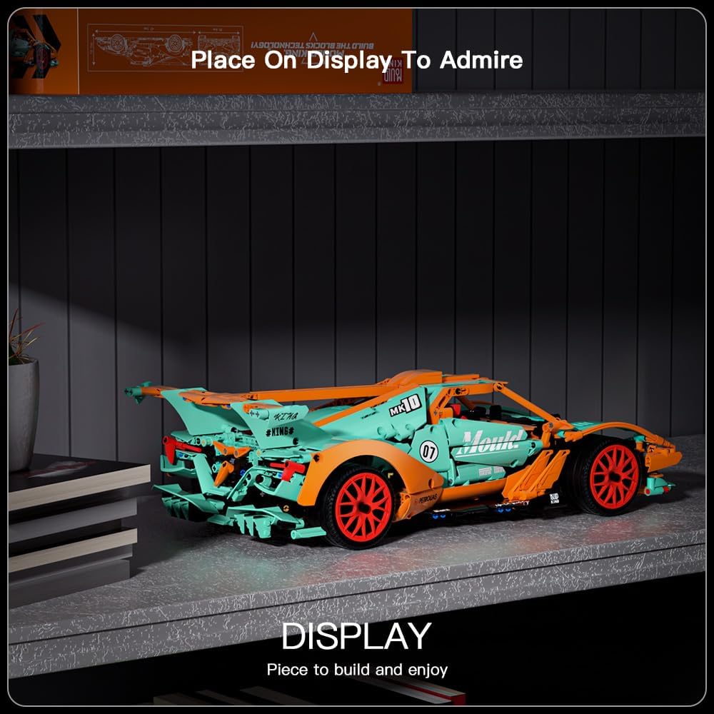 Mould King Apollo IE – Juego de construcción de autos de juguete, 13155 bloques de construcción Super Race Car modelo de coche deportivo con control