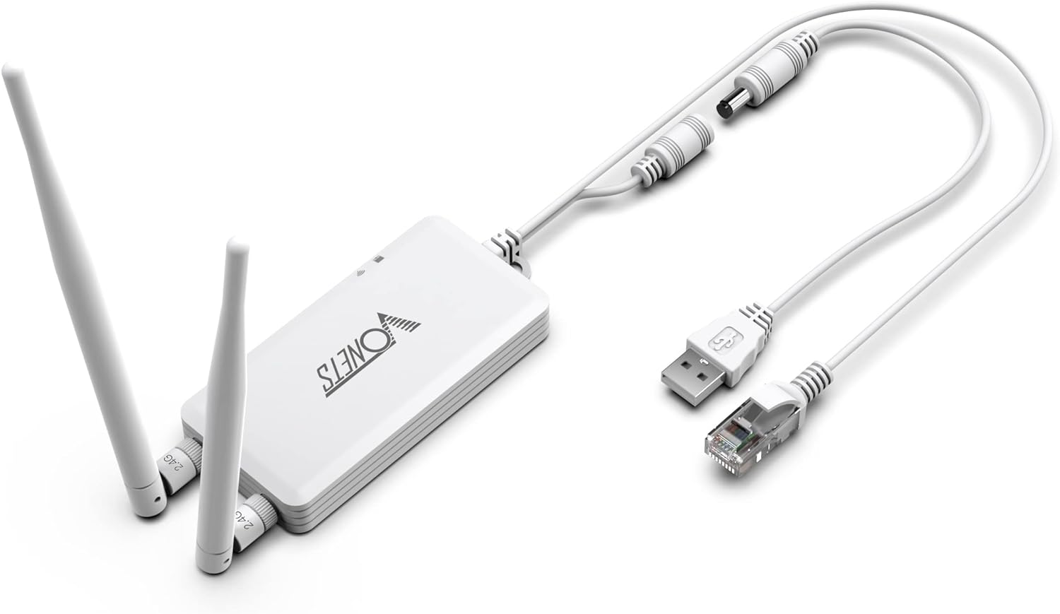 Vonets VAP11S Mini repetidorpuente inalámbrico EthernetWiFi Router 2.4GHz industrial con 2 puertos Ethernet RJ45 y 2 antenas externas, gran socio
