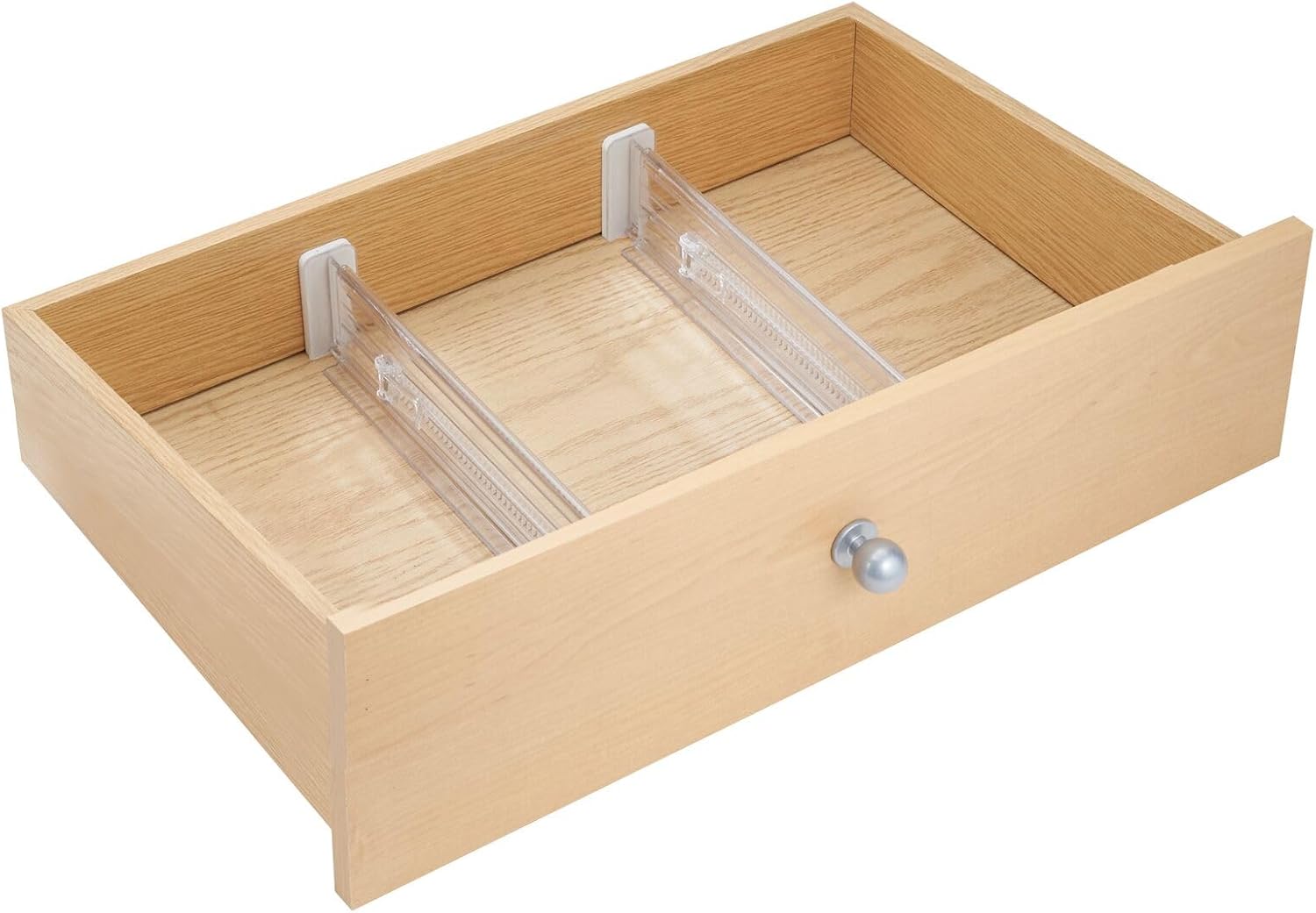 mDesign Divisor de cajón extensible con extremos de espuma, divisor de cajón que se bloquea en su lugar, separadores para ropa y accesorios en