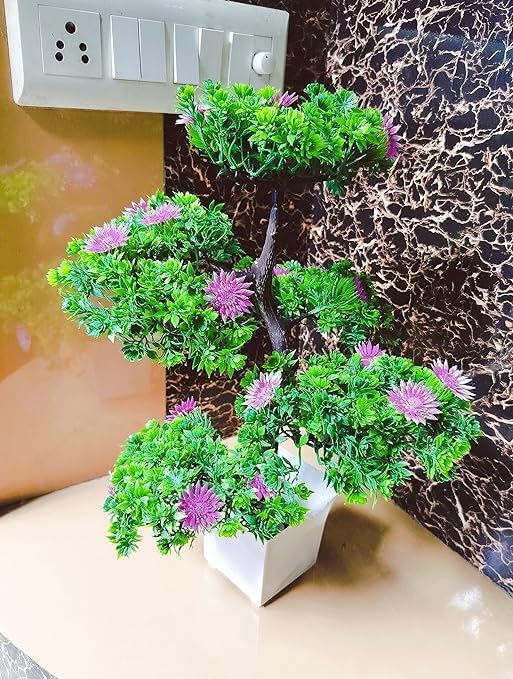 Árbol bonsái artificial, planta bonsái artificial para decoración del hogar, plantas de interior, árbol de gran tamaño con flores
