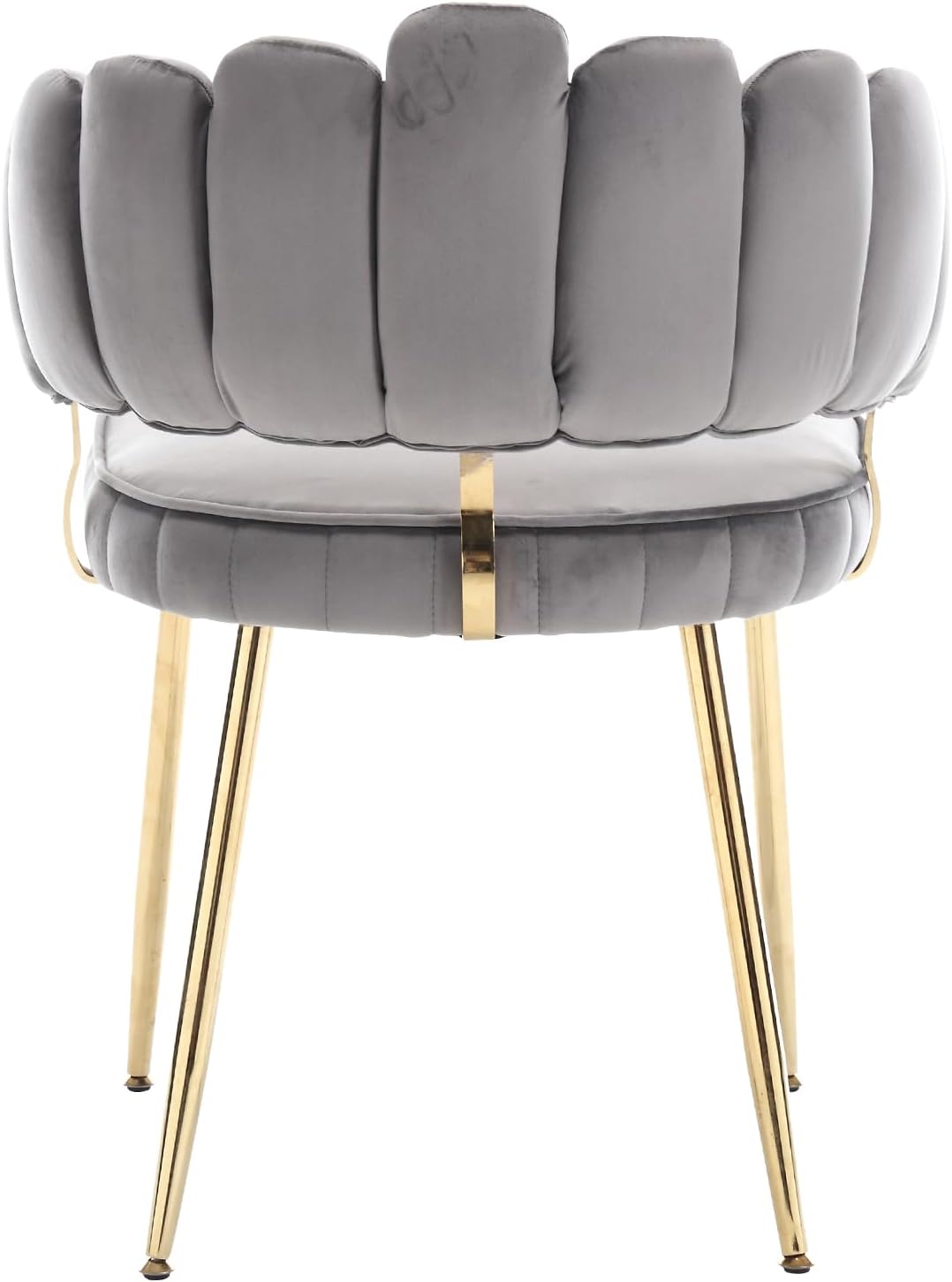 MOONMISS Juego de 2 sillas de comedor de terciopelo, sillas decorativas modernas con respaldo irregular, silla auxiliar tapizada con patas de metal