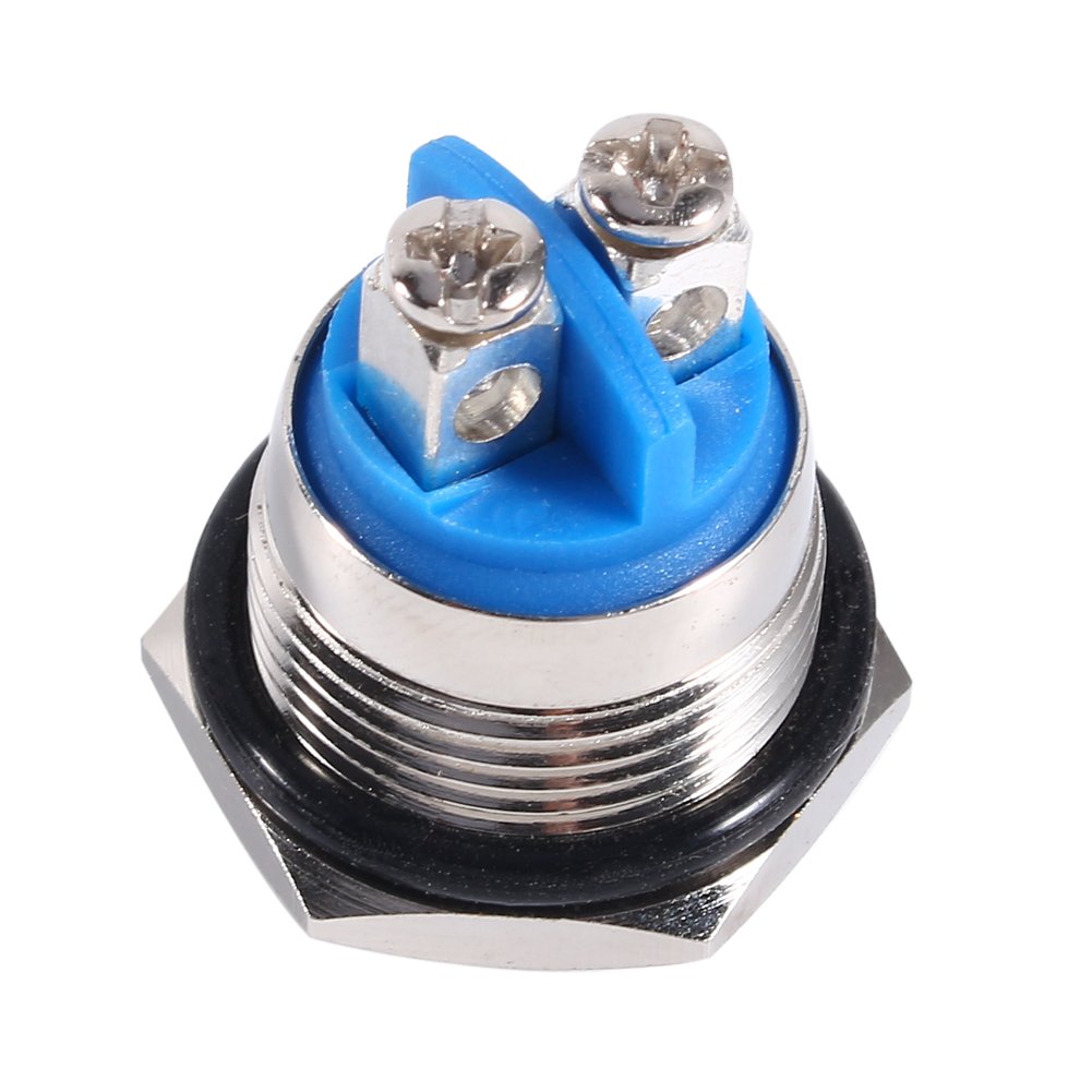 Interruptor de botón momentáneo 12v, interruptor de botón momentáneo de 0.630 in, interruptor de botón de bocina de aire para control de circuito