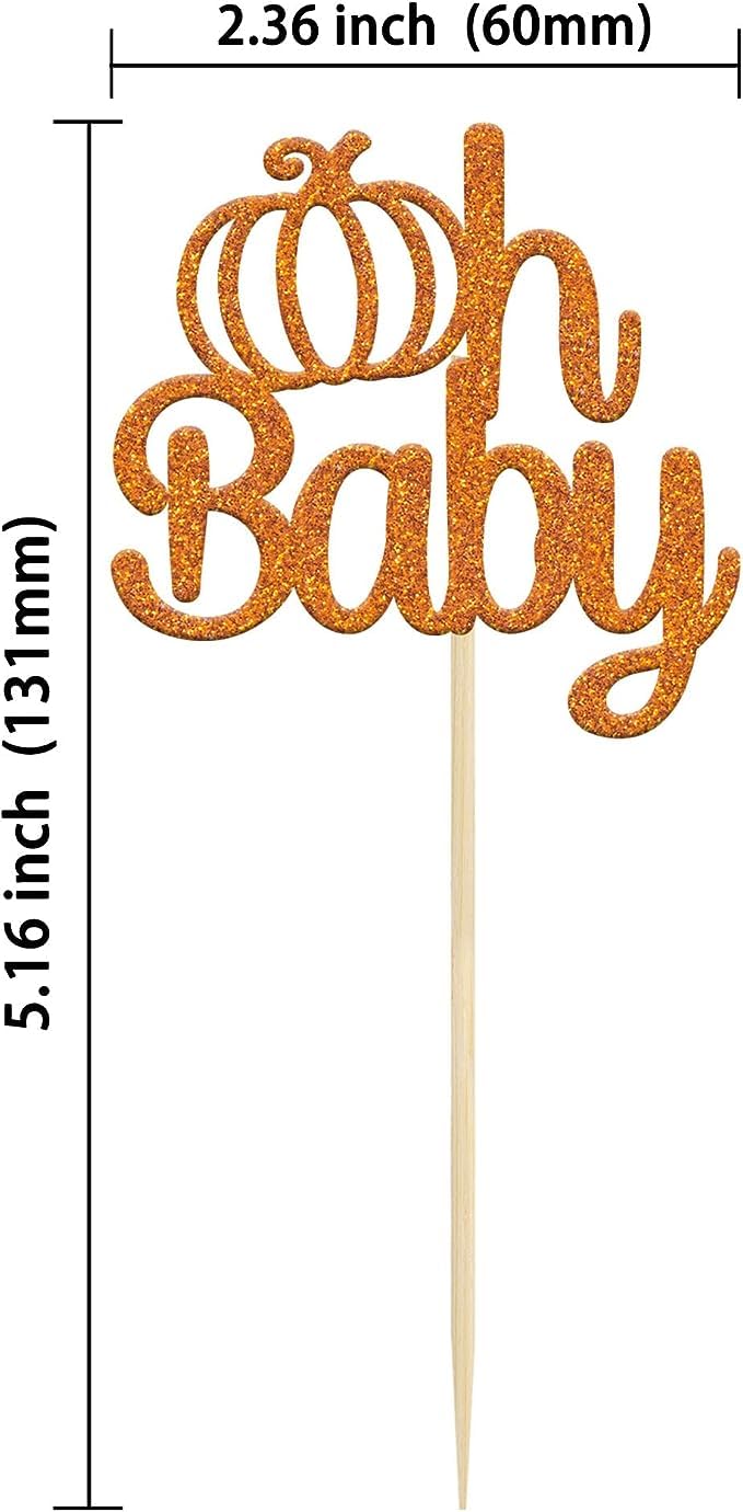 Confect Decoración para cupcakes y tartas  Oh Baby Cupcake Thanksgiving Topper  Decoración decorativa para pasteles  1 unidad