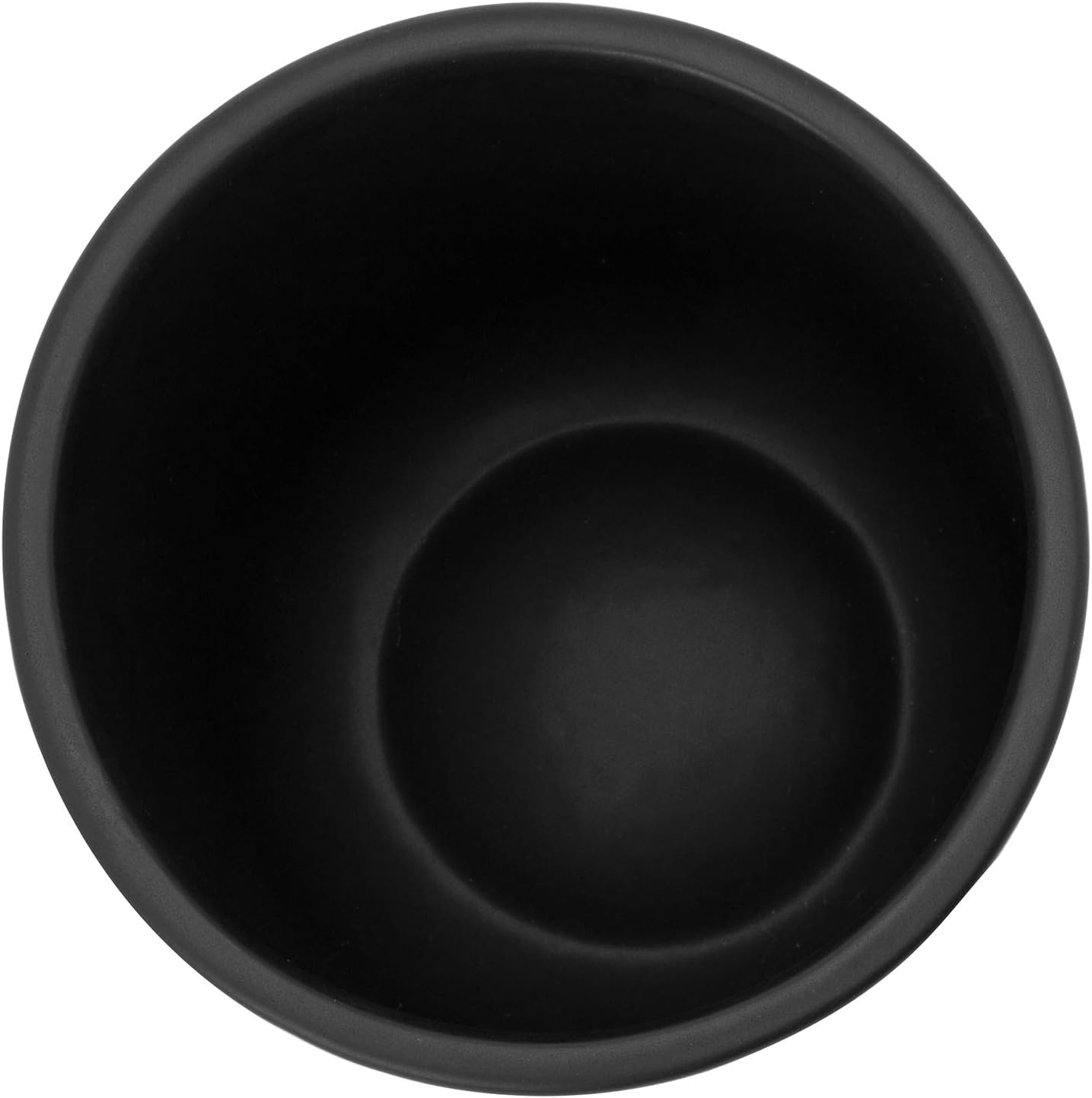 MyGift Soporte para utensilios de cocina negro mate con base redondeada, organizador de utensilios de cocina de cerámica moderno de 6 pulgadas para