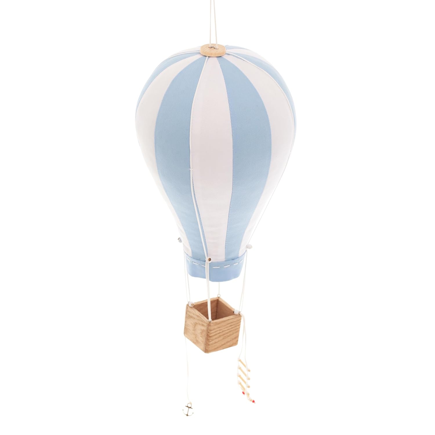 Hanging Textile Baby Blue Hot Air Balloon Kid Nursery Children Room Decor Baby Shower Gift Large 12 in