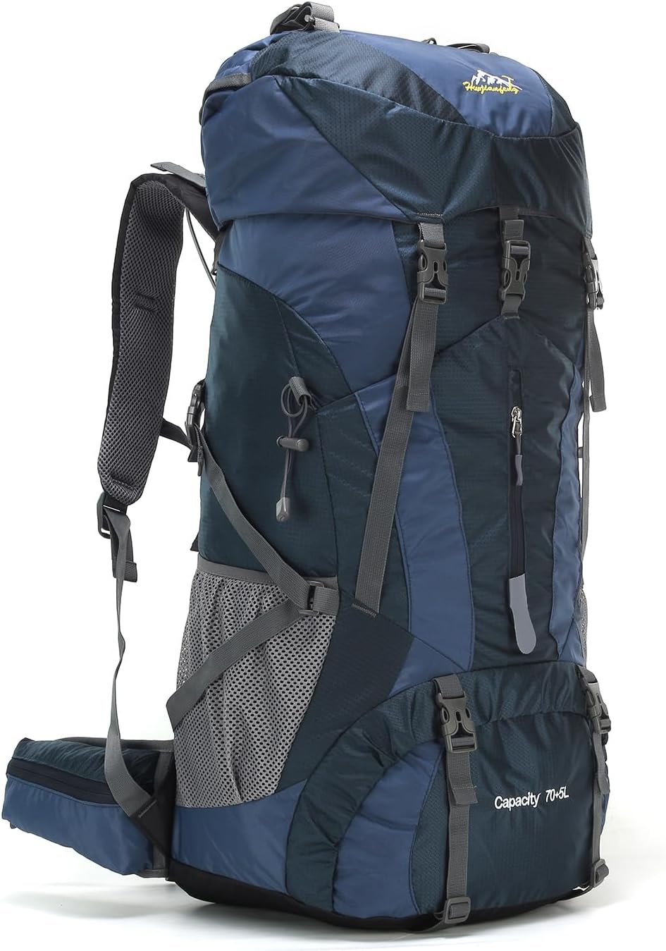 WintMing – Mochila de senderismo de 75 litros con cubierta de lluvia, impermeable, mochila de campamento, zapatos de almacén para hombres y mujeres