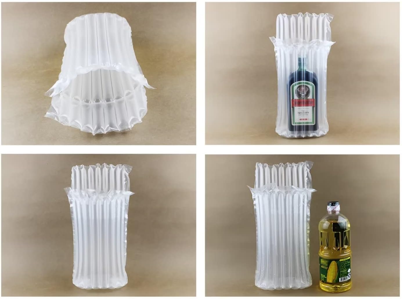 Paquete de 10 bolsas inflables para botellas de 9.8 x 3.9 pulgadas para envío de licor, vino, viaje, bolsa inflable para avión, protector de botella