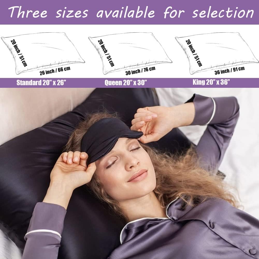 Funda de almohada para mujer, funda de almohada para cabello y piel, suave, transpirable, suave y refrescante para dormir, juego de 2 fundas de