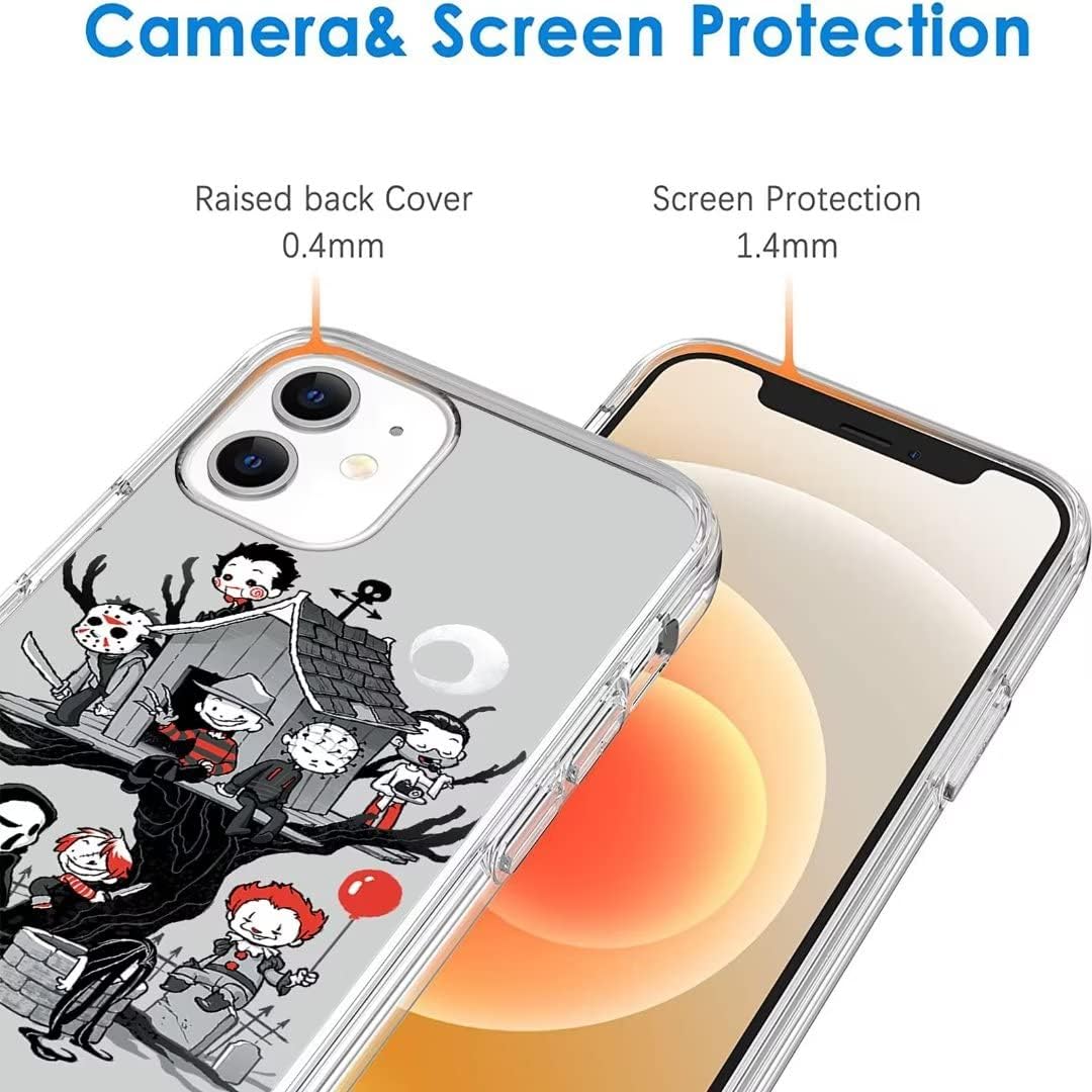 CAPRIZ Funda para teléfono de TPU suave y transparente para casa de disfraces, divertida, antiarañazos, compatible con iPhone 12 Mini, a la moda, a