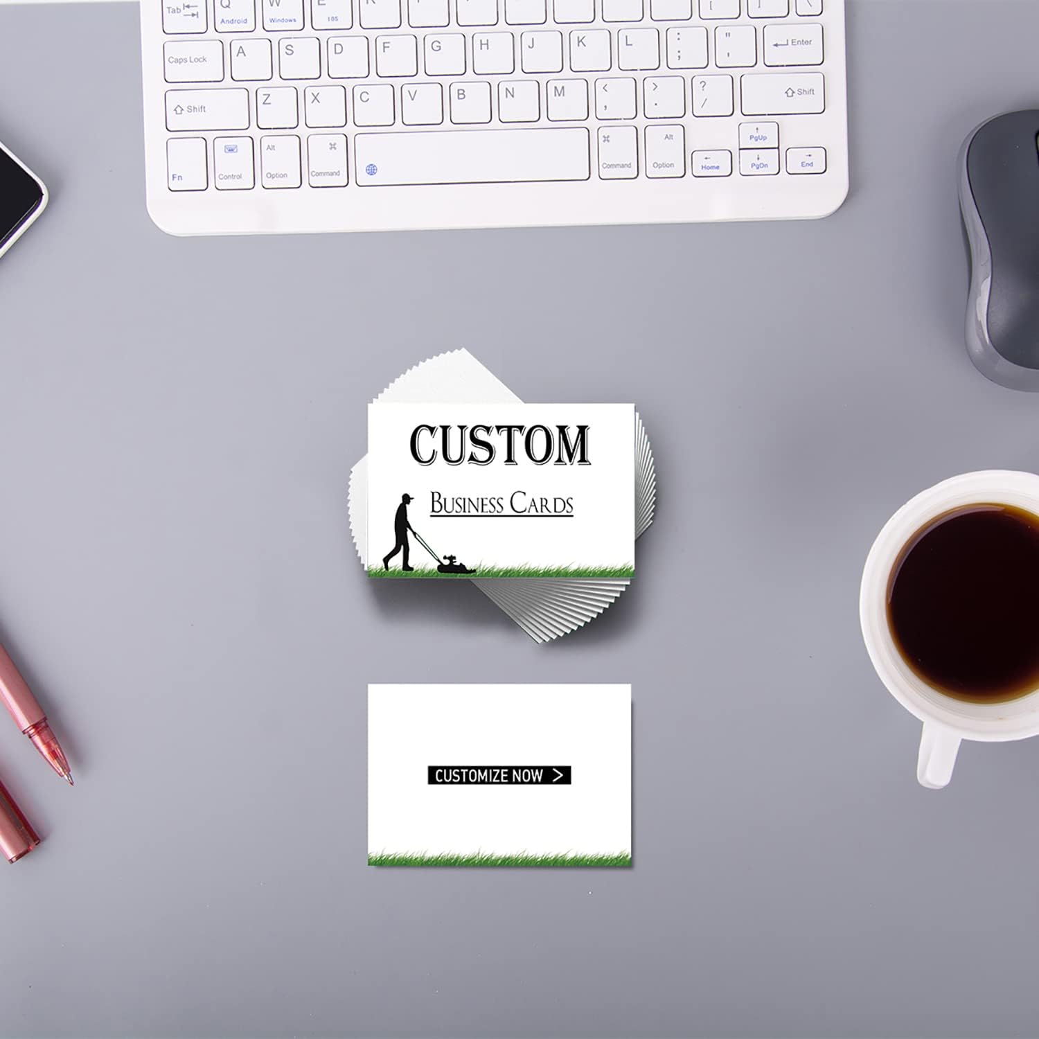Tarjetas de visita personalizadas para pequeñas empresas, papel mate de 10.58 ozm, impresas en la parte delantera y trasera, de 3.5 x 2 pulgadas