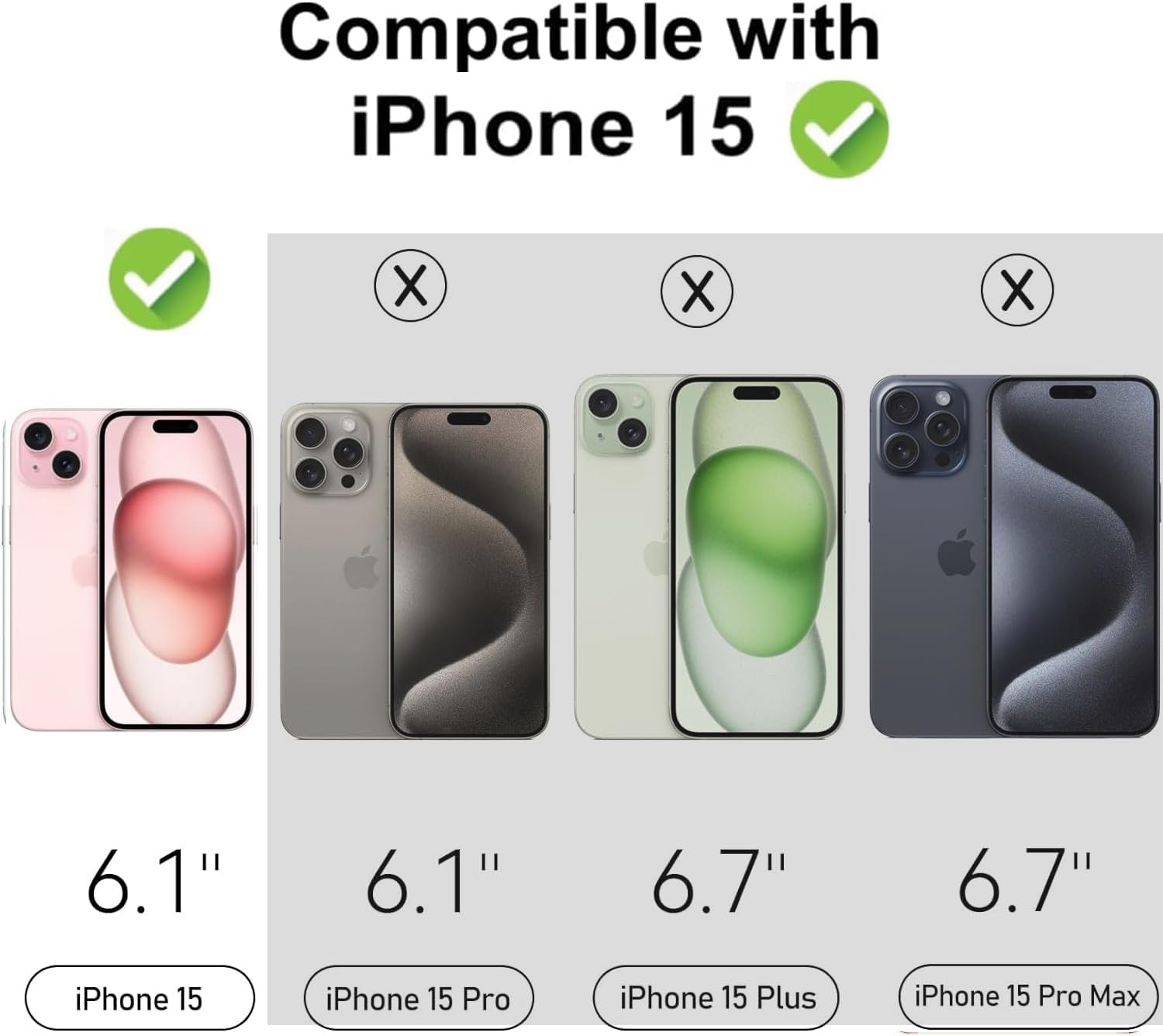 luolnh Funda compatible con iPhone 15 con correa de muñeca, para mujeres y niñas, a prueba de golpes, transparente, patrón floral, cubierta trasera