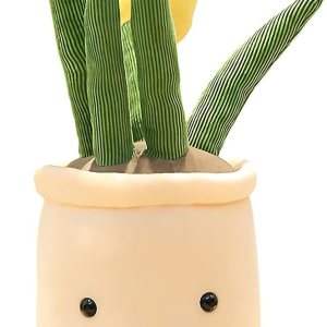 Peluche de tulipán amarillo, almohada de 13.7 pulgadas, linda almohada de flores y plantas, divertido animal de peluche para decoración de Peluche de tulipán amarillo, almohada de 13.7 pulgadas, linda almohada de flores y plantas, divertido animal de peluche para decoración de