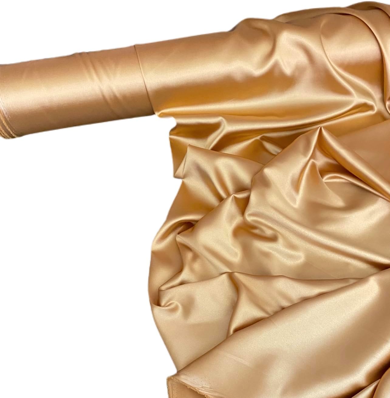 Yard – Tela de satén sedosa elástica de alta calidad, tela para vestidos y faldas, suave como la seda, brillo metálico, ideal para bodas y diseño de