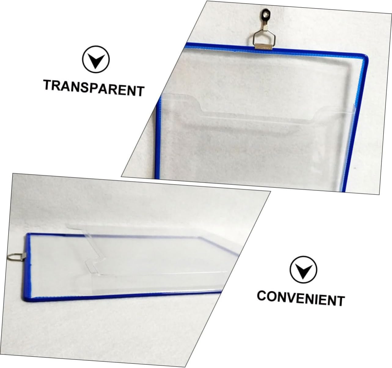 Ciieeo Organizador de recibos, carpeta de archivos de plástico, organizador de bolsillo, organizador de bolsillo, soporte para carpetas de pared de