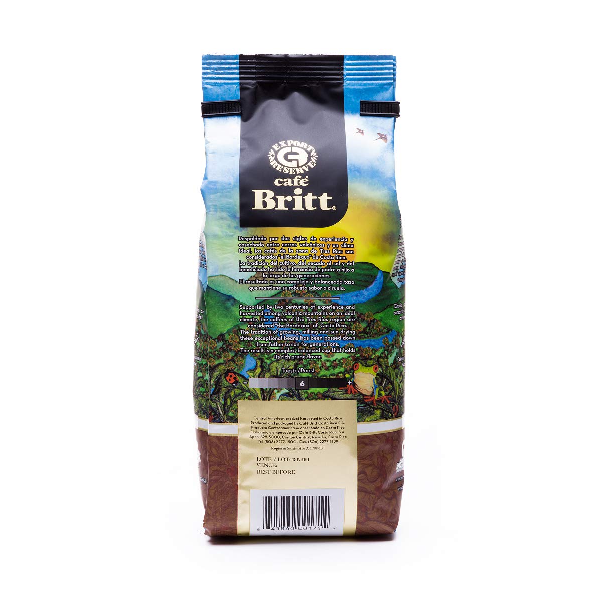 Café Britt – Café Costarricense Tres Rios Valdivia (12 onzas) (paquete de 3) – Café molido, arábica, kosher, sin gluten, 100% gourmet y tostado