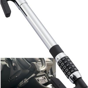 Cerradura de volante antirrobo para automóvil, contraseña retráctil sin llave, combinación de 5 códigos, cerraduras de freno para volante de coche, Cerradura de volante antirrobo para automóvil, contraseña retráctil sin llave, combinación de 5 códigos, cerraduras de freno para volante de coche,