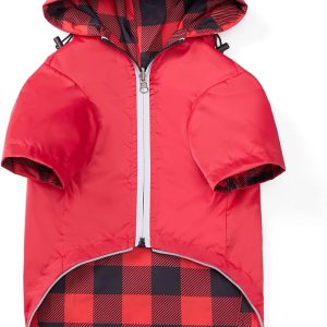 Impermeable para perro, chaqueta impermeable para cachorros, con capucha para patas para perros pequeños y medianos, poncho reversible con Impermeable para perro, chaqueta impermeable para cachorros, con capucha para patas para perros pequeños y medianos, poncho reversible con