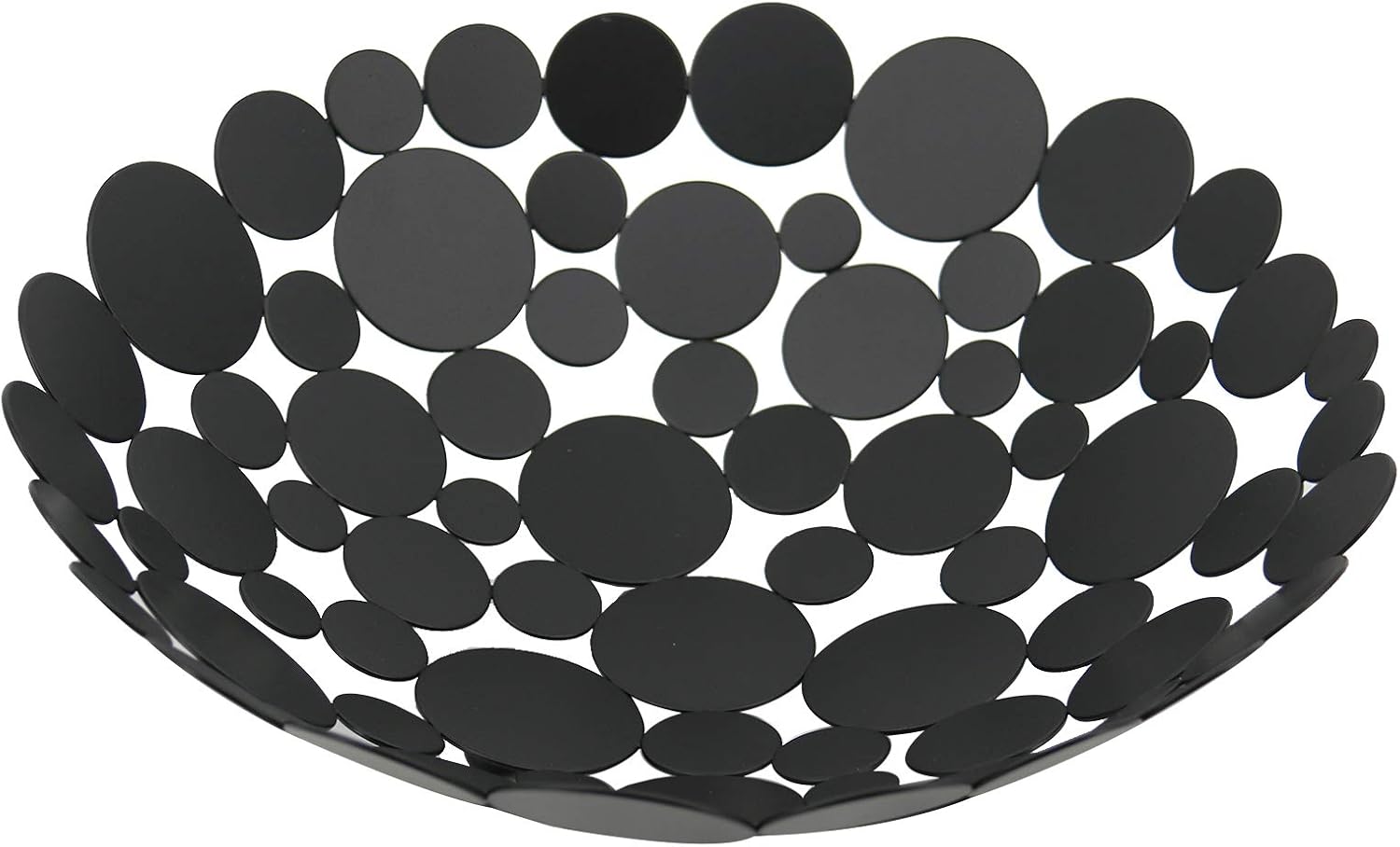 Frutero de metal decorativo para frutero, 11.6 pulgadas, cuenco redondo grande para colocar en la encimera, soporte para frutas para decoración del