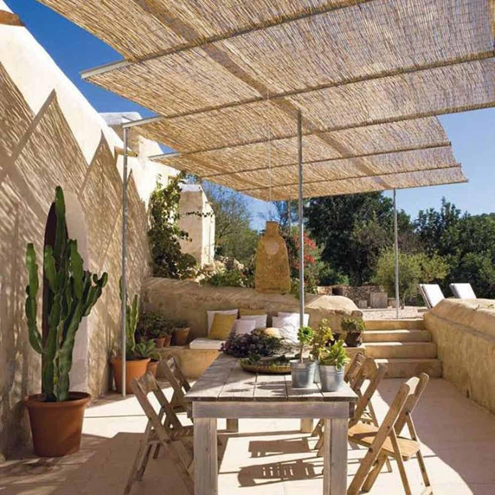 Backyard X-Scapes Valla decorativa de esgrima de caña natural para divisor de cercado de jardín de patio trasero, 6 pies de alto x 16 pies de largo