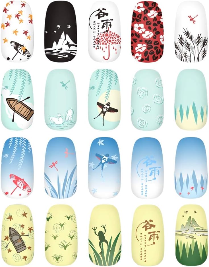 KADS Placas de estampado para arte de uñas Kite Frog Spring Template Image Plate Stencil Nails Tool (CN018)