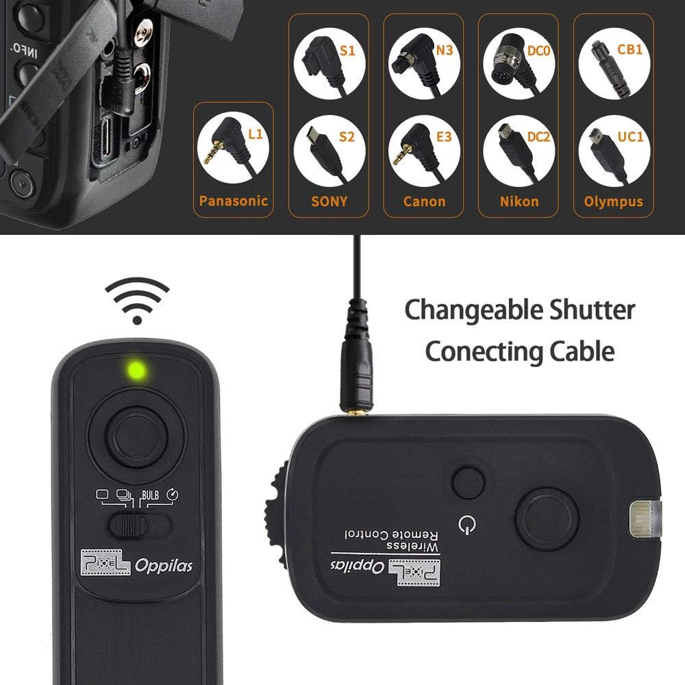 Pixel RW-221 DC2 Temporizador inalámbrico con cable Intervalómetro de control remoto para Nikon DSLR Z7 Z7II Z6 Z6II Z5 D5600 D3300 D5000 D5100