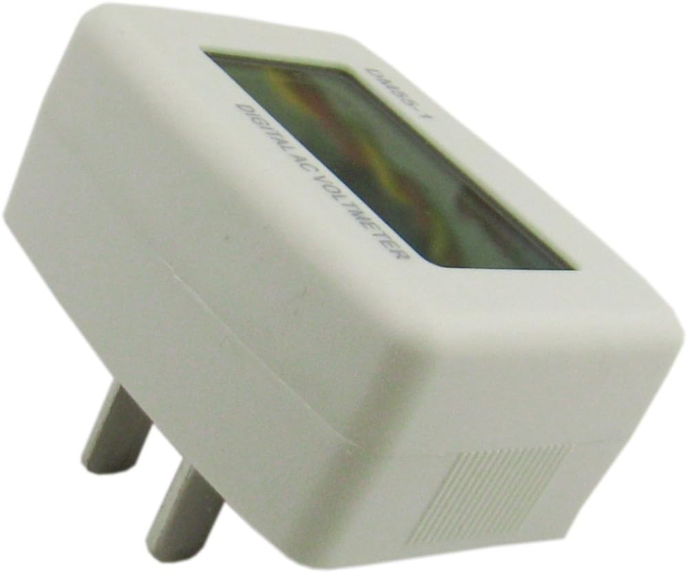 Voltímetro digital LCD, enchufe plano de EE. UU. Voltímetro medidor de panel de voltios AC 80-300V, Probador de voltaje 110V 220V, Monitor de