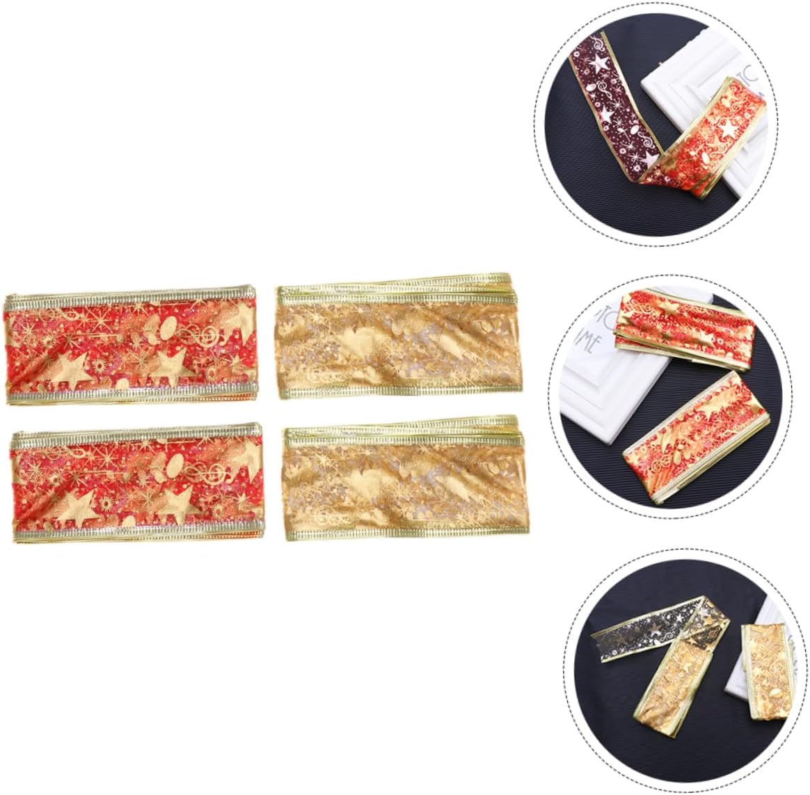 SEWACC 12 rollos de 2 cintas de Navidad para regalos de Navidad para manualidades, decoración de Navidad, cinta de regalo de vacaciones, cinta de