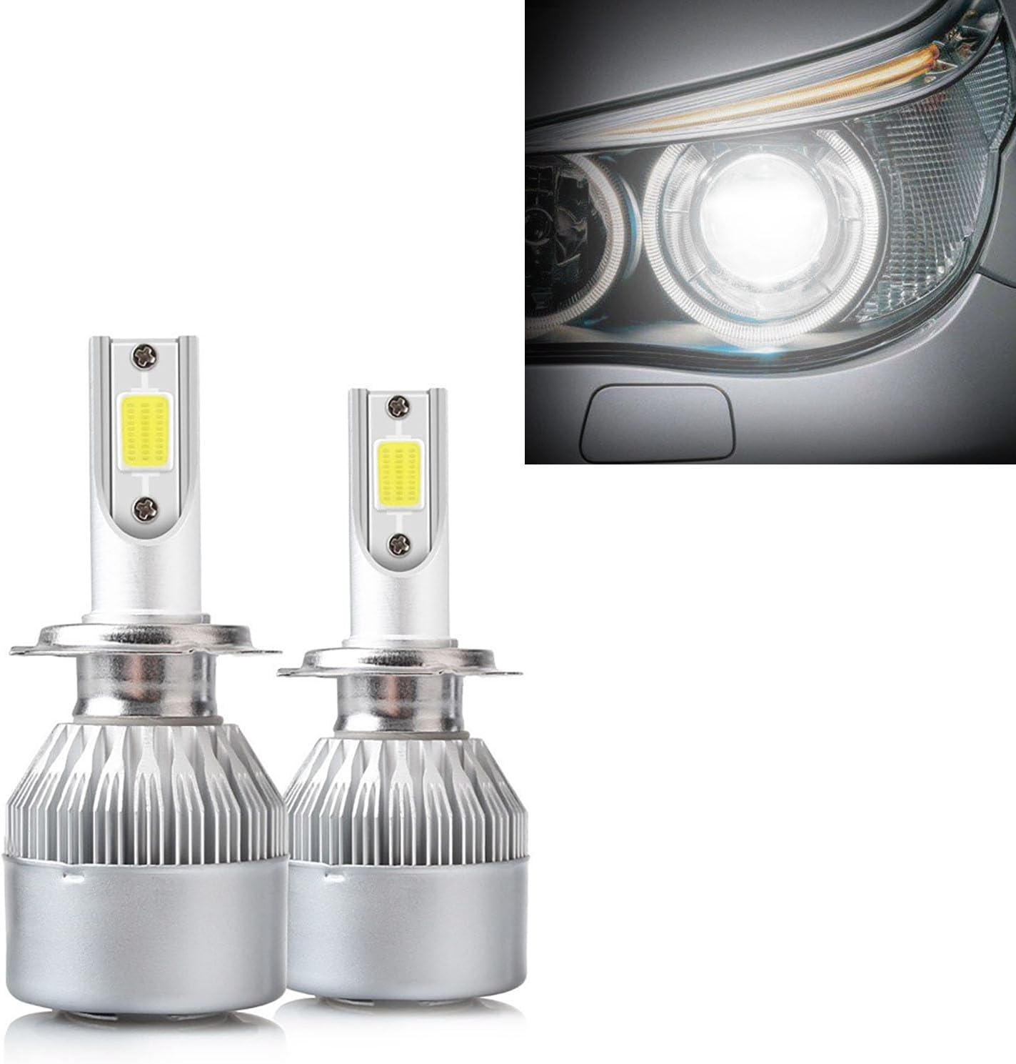 Fogfar 2 bombillas LED de repuesto H11H8H9 para automóvil, bombillas LED, kit de conversión de luces impermeables para automóvil, luz blanca fría