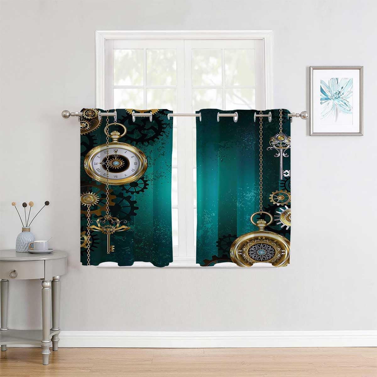YANFENQI Cortinas para Habitacion Blackout Industrial Door Frame Curtain Pantry Curtain 63Inch Width by 80Inch Length,2 Panels
