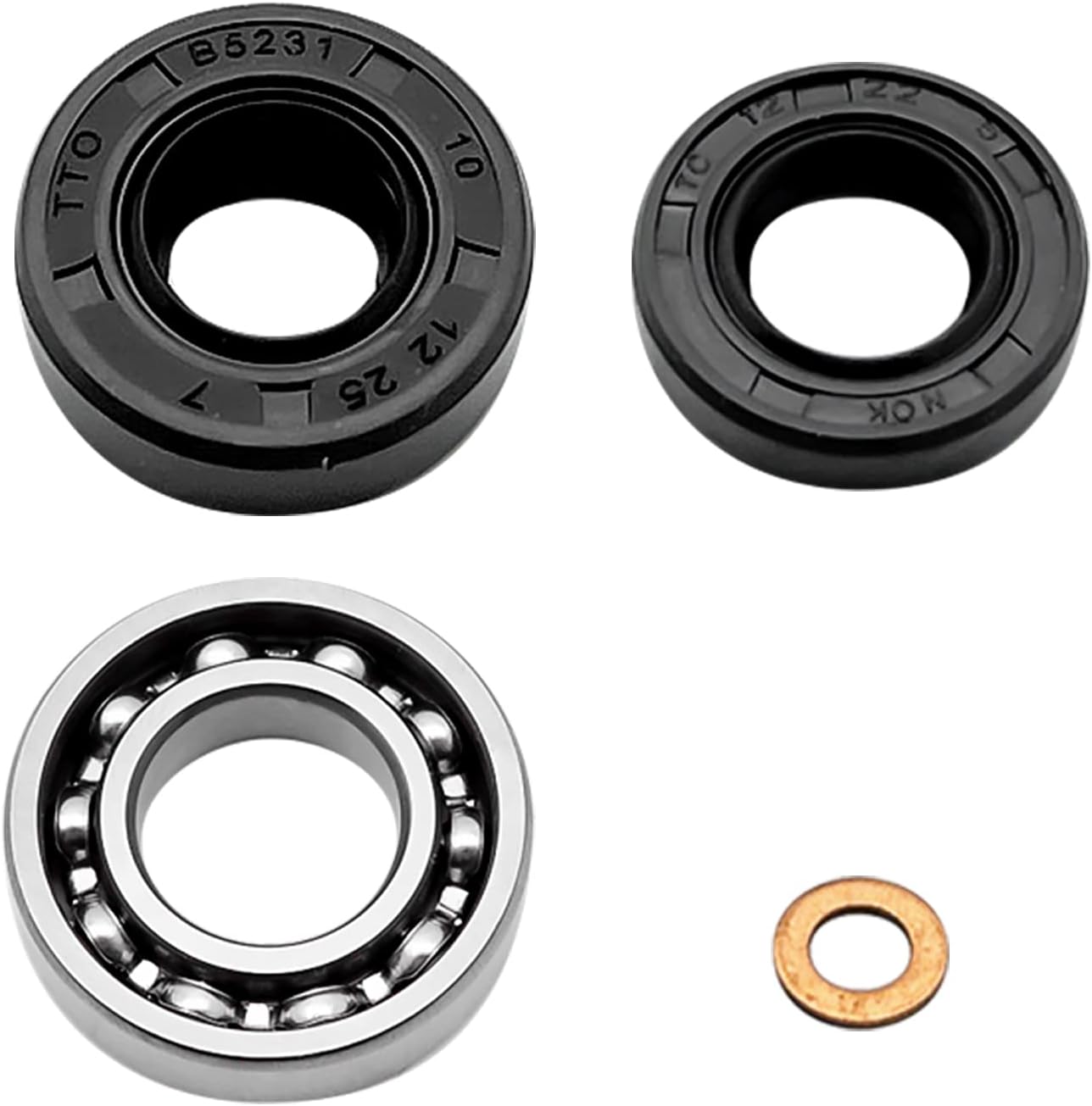 Kit de reconstrucción de bomba de agua Honda CR125 CR125R 1990-2004 Junta de sello de rodamiento, OEM # 91007-KA3-740 91201-965-000 91211-KA3-761