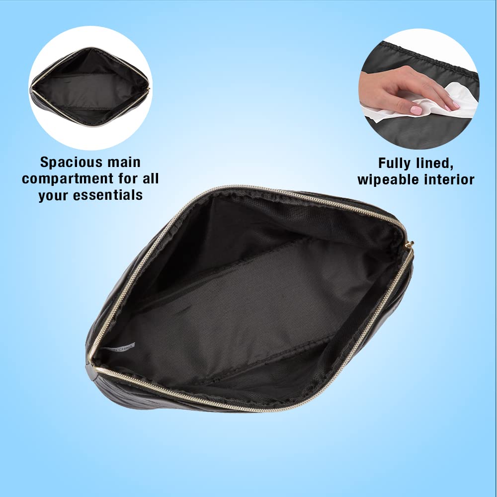 Conair Bolsa de maquillaje, bolsa de cosméticos, ideal para brochas de maquillaje o cosméticos, tamaño perfecto para bolsa de mano o de mano, forma