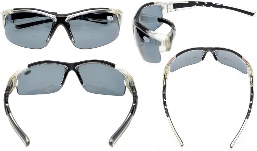 Eyekepper TR90 – Gafas de sol bifocales polarizadas sin montura con montura transparente +2.5
