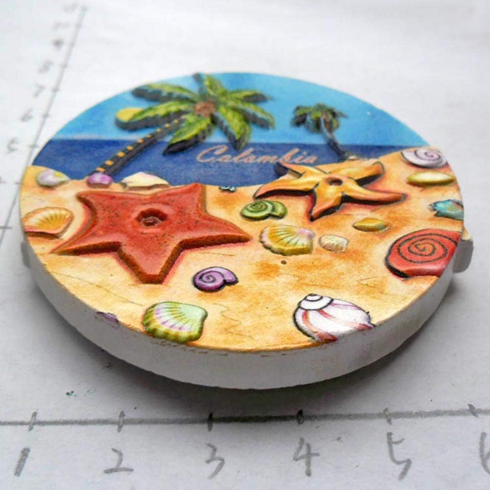 Colombia – Imán de nevera de playa 3D para viajes de recuerdo turístico, imán de refrigerador de Colombia, colección de decoración del hogar y la