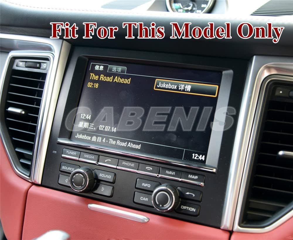 Consola central interior navegación GPS y panel de CD para accesorios Porsche Macan 2014-2016, borde de panel de control de plástico ABS, decoración