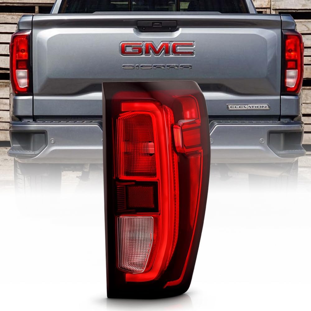 KEEKPO – Para tipo incandescente de fábrica 2019 2020 2021 GMC Sierra 1500 luz trasera reemplazo de la lámpara de freno lado del pasajero