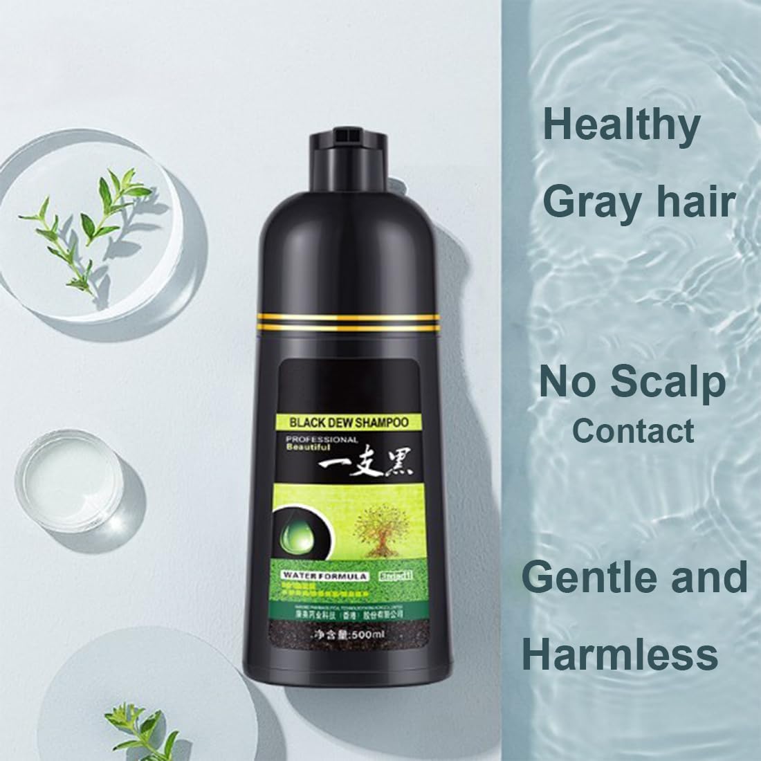 Champú de hierbas Yaguan, champú negro Yaguan, tinte para el cabello, champú para cabello negro Yaguan de Corea, champú efectivo para cabello blanco