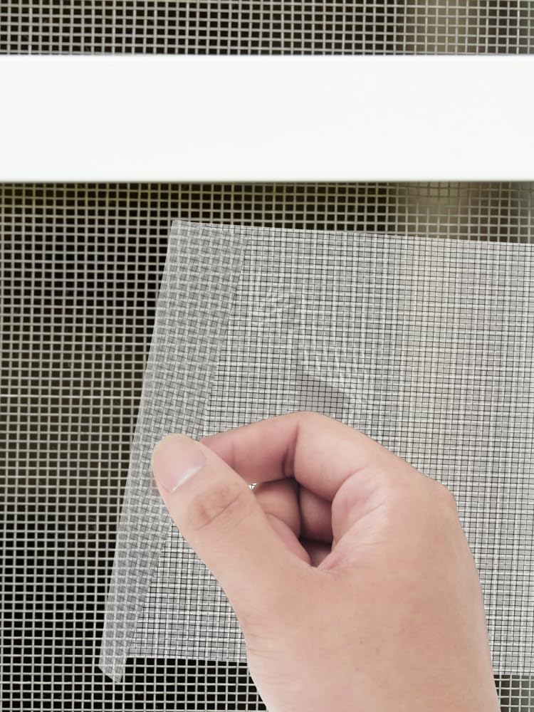 Juego de 20 parches de reparación de pantallas de ventana, cinta de reparación de pantalla autoadhesiva de 5 x 7 pulgadas, parches de repuesto de